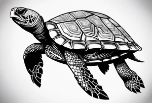 a majestic turtle tattoo idea