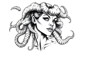 medusa with boobs tattoo idea