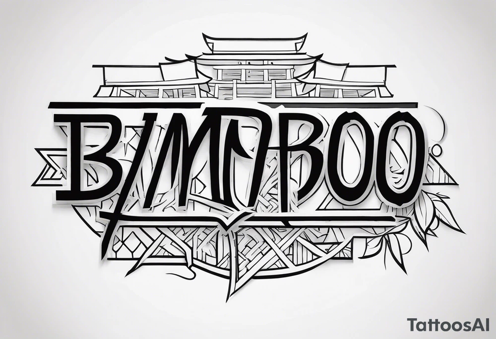 Lettering Bamboo, straw, font tattoo idea