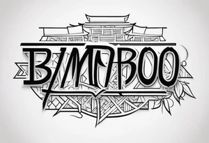 Lettering Bamboo, straw, font tattoo idea