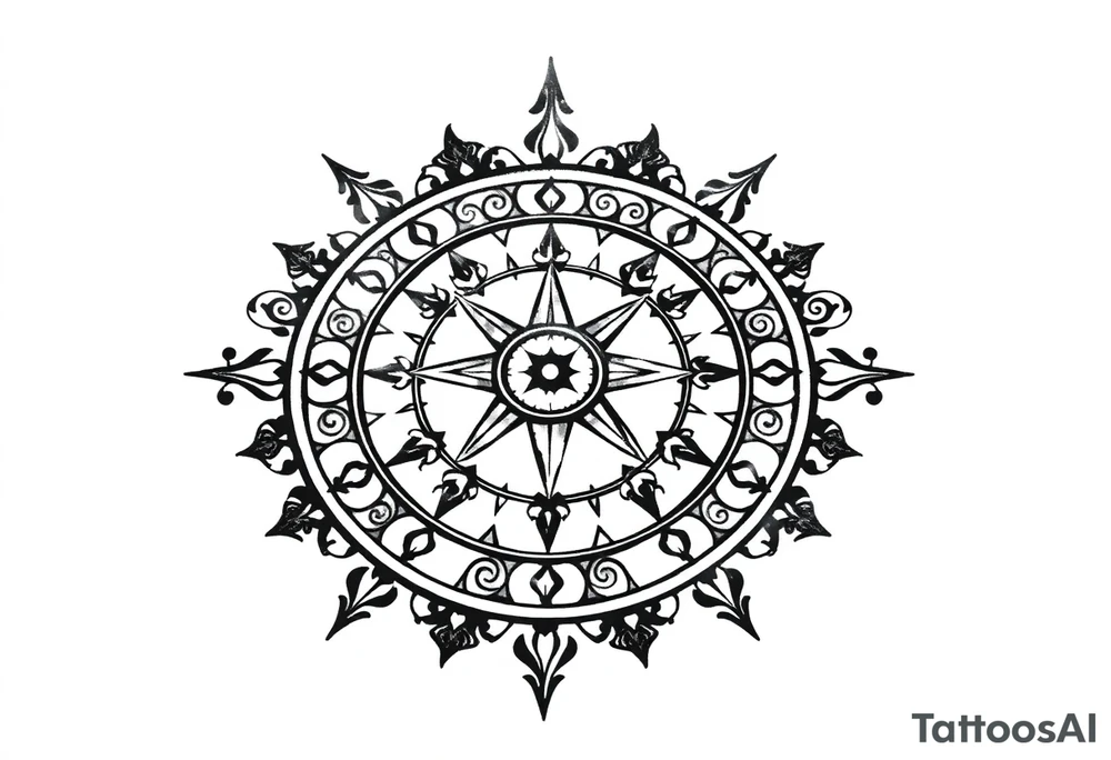 Sundial on the ground tattoo idea
