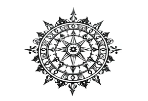 Sundial on the ground tattoo idea