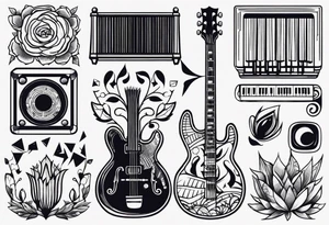 Simple blues music tattoo tattoo idea