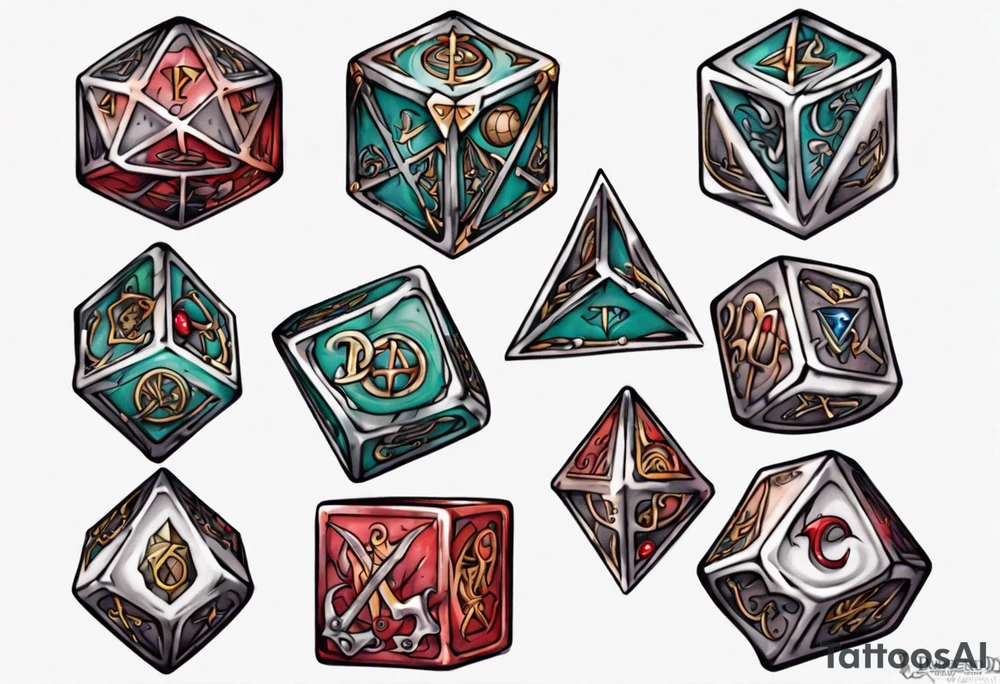 Dungeon and dragons dice tattoo idea