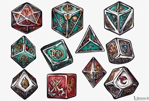 Dungeon and dragons dice tattoo idea