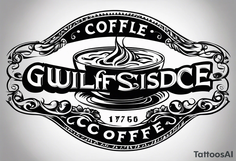 Logo for gulfside coffee tattoo idea