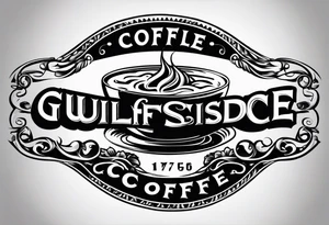 Logo for gulfside coffee tattoo idea