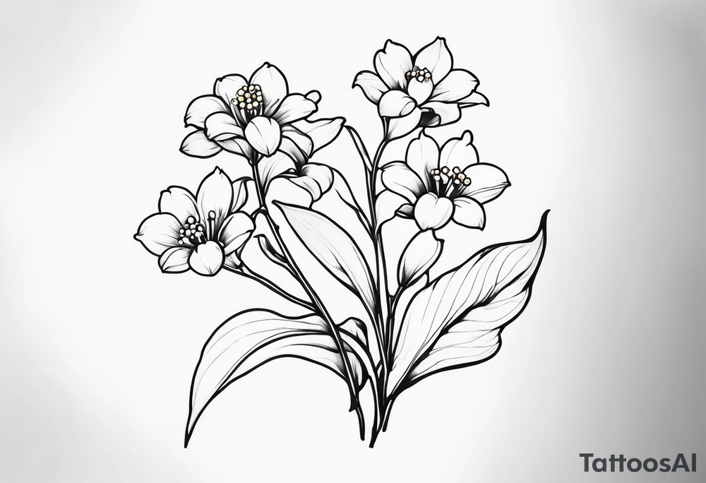 lilly of the valley crysanthemum tattoo idea