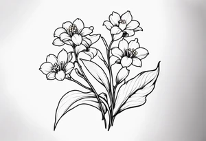 lilly of the valley crysanthemum tattoo idea