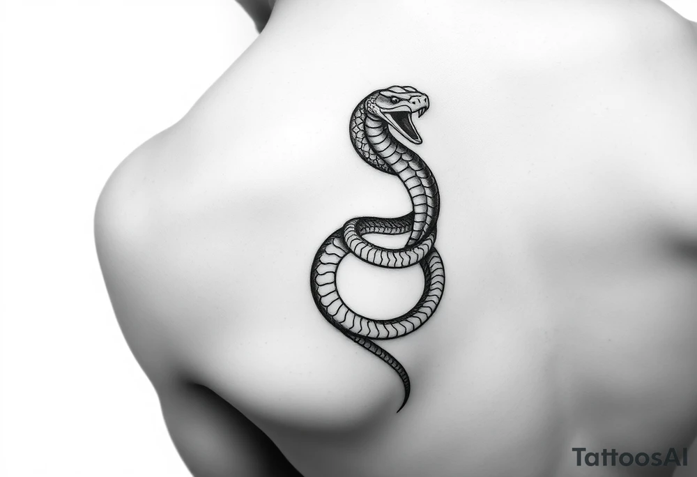 Vertical snake tattoo tattoo idea