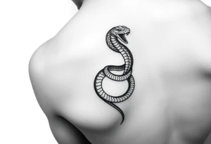 Vertical snake tattoo tattoo idea