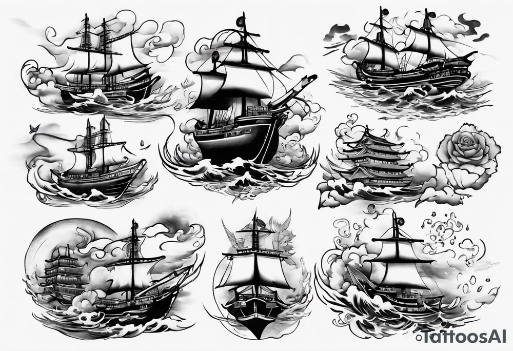 ships fogs tattoo idea