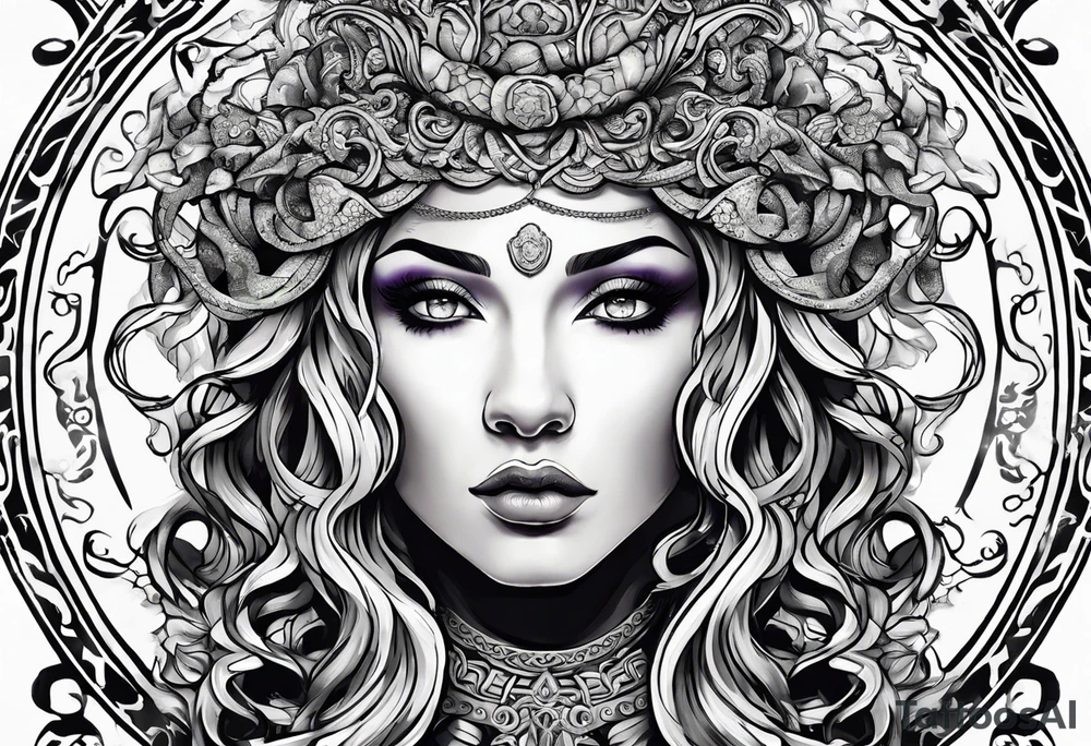 A portrait of Medusa tattoo idea