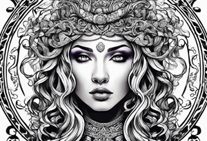 A portrait of Medusa tattoo idea