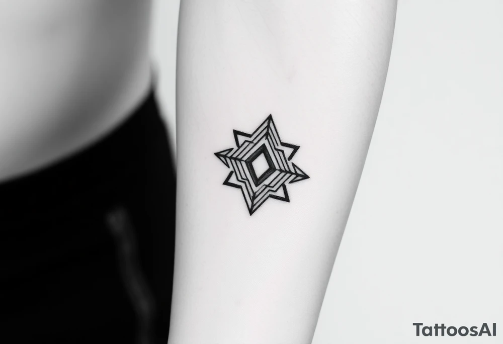 geometric lines tattoo idea