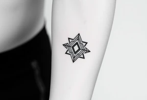 geometric lines tattoo idea