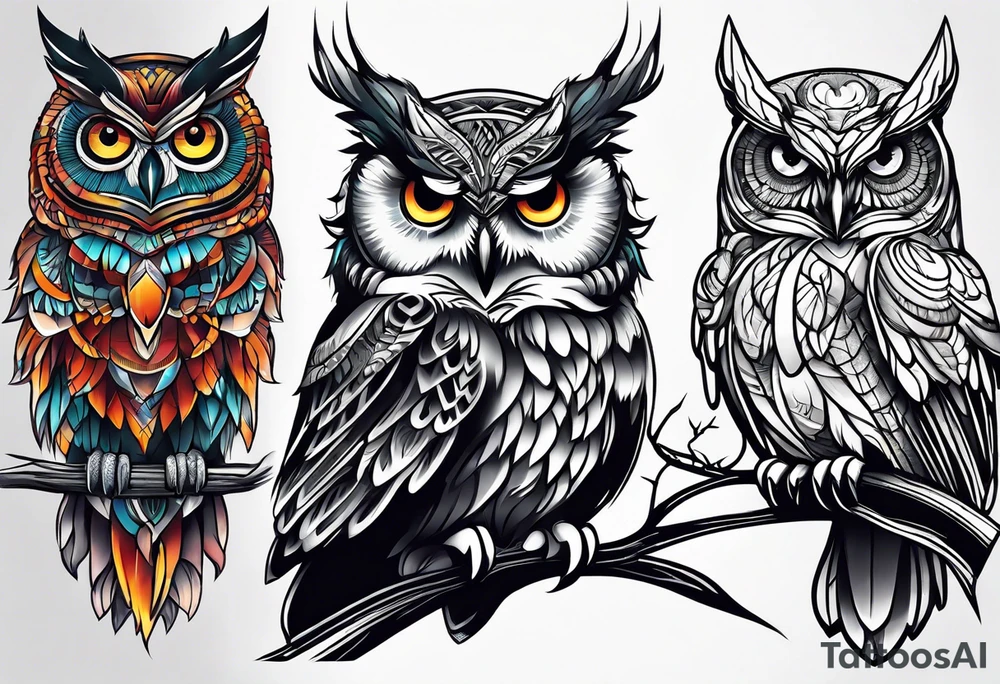 Owl tattoo idea