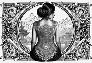 Back tattoo covering the whole back design canvas tattoo idea