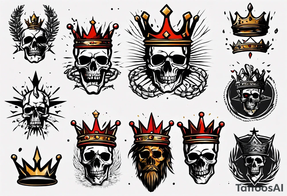 kings crown war tattoo idea
