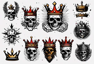 kings crown war tattoo idea