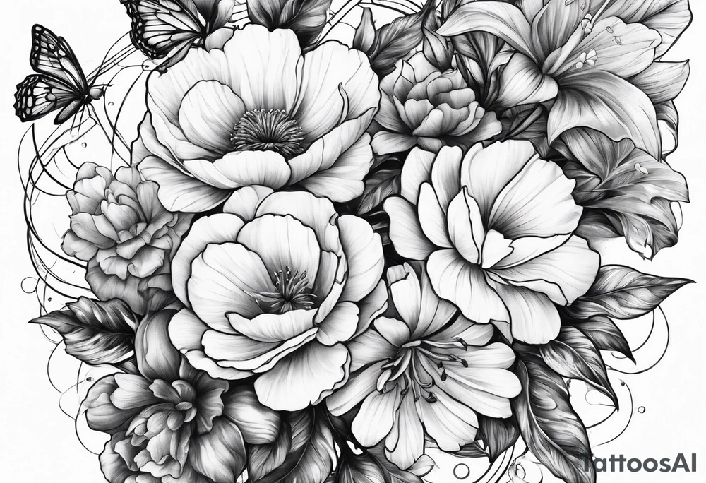 Gemini, Scorpio, Cancer, Sagittarius, Flowers tattoo idea