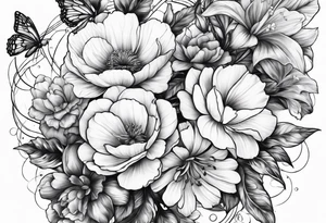 Gemini, Scorpio, Cancer, Sagittarius, Flowers tattoo idea