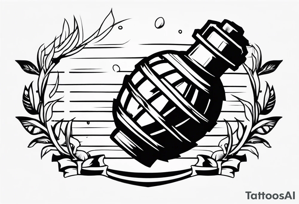 grenade ribscage tattoo idea