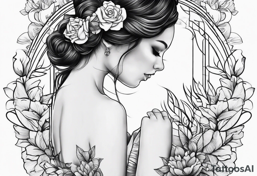 Mininalistic 2 tattoos matching to a daughter and a mother tattoo idea