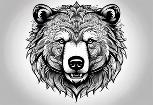 A Bear not many details tattoo idea