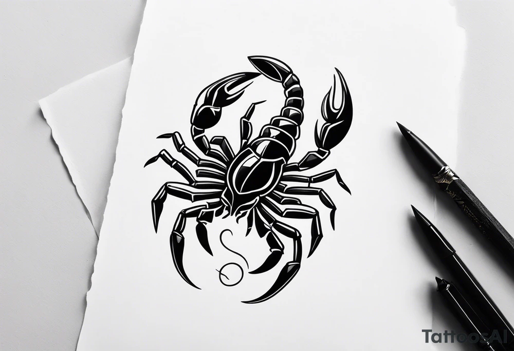 Scorpion traditional tattoo tattoo idea