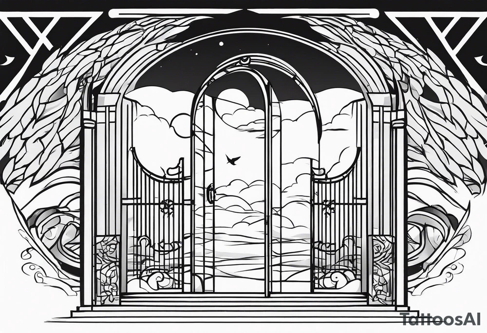 heaven gate vector tattoo idea