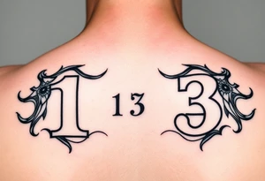 2 game fives with numbers 1,3,4 showing tattoo idea