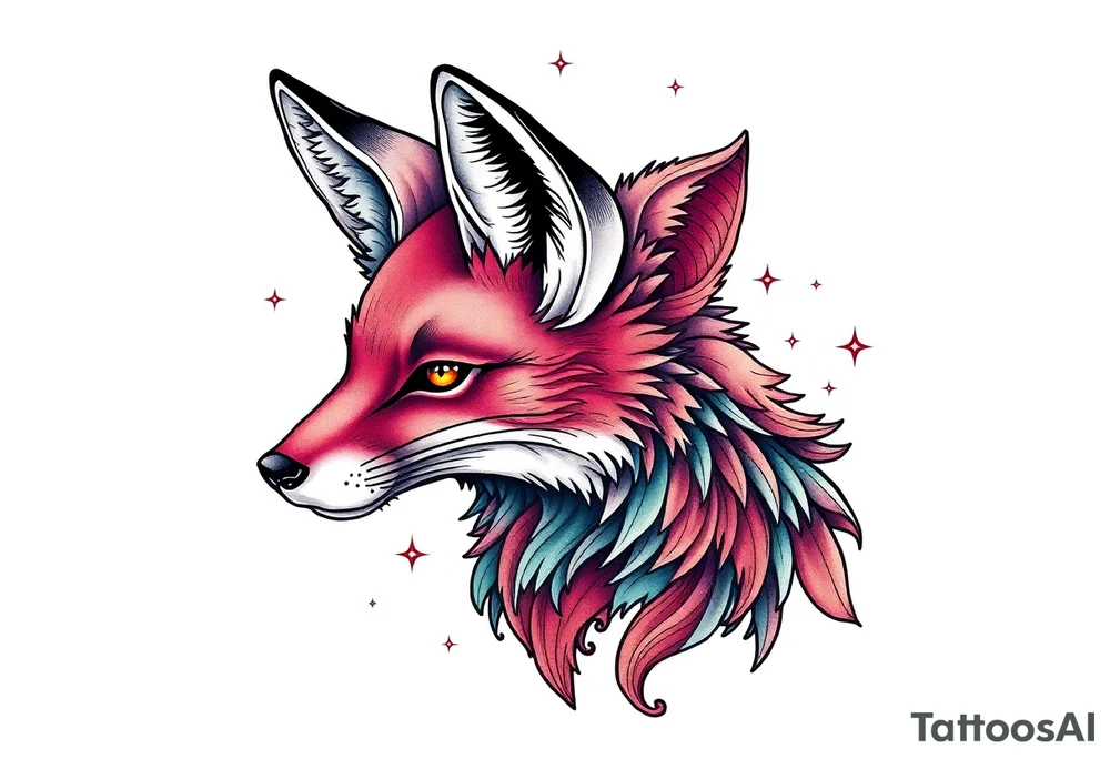 adult fox tattoo idea