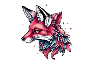 adult fox tattoo idea