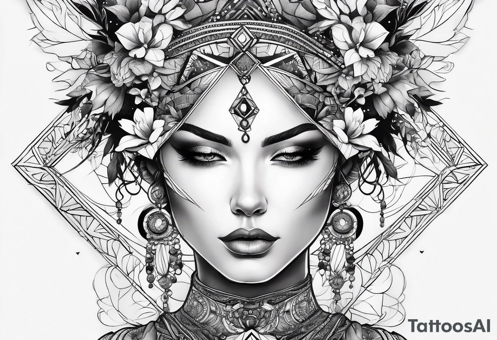 Connection, beauty in imperfection, femininity, duality within oneself, possibility, intuition, hope, joy, spirituality and resilience. tattoo idea