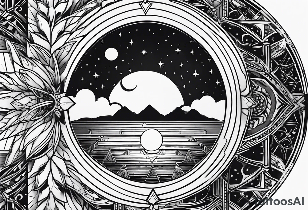 sacred moon tattoo idea