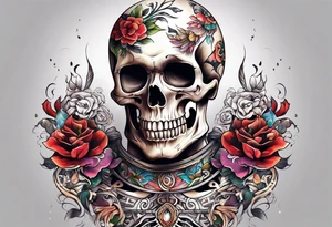 skeleton full body tattoo idea