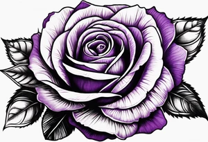 Purple rose tattoo idea