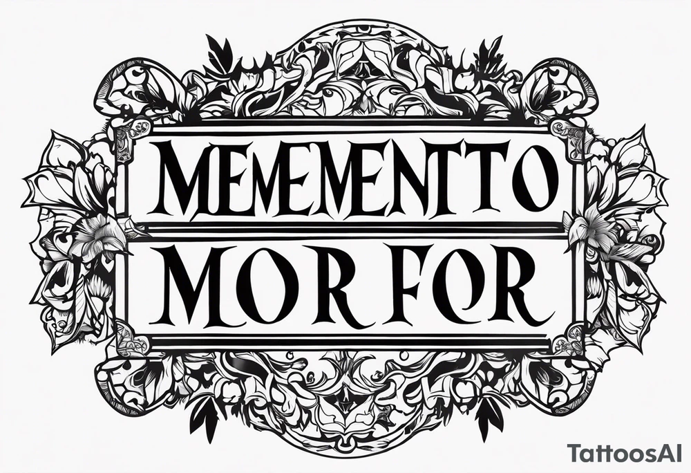 Gothic text "memento mori" tattoo idea