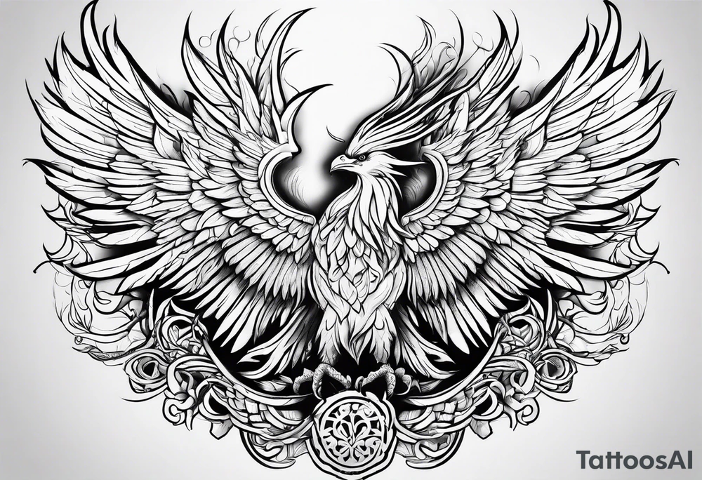 Rising phoenix tattoo idea