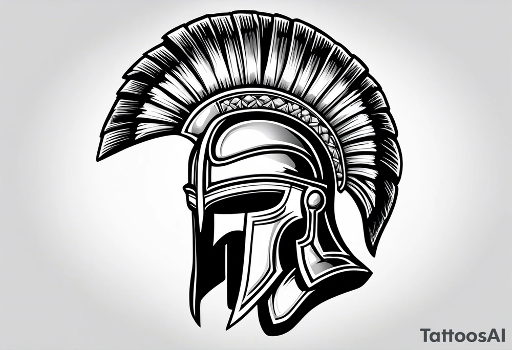 Spartan helmet tattoo idea