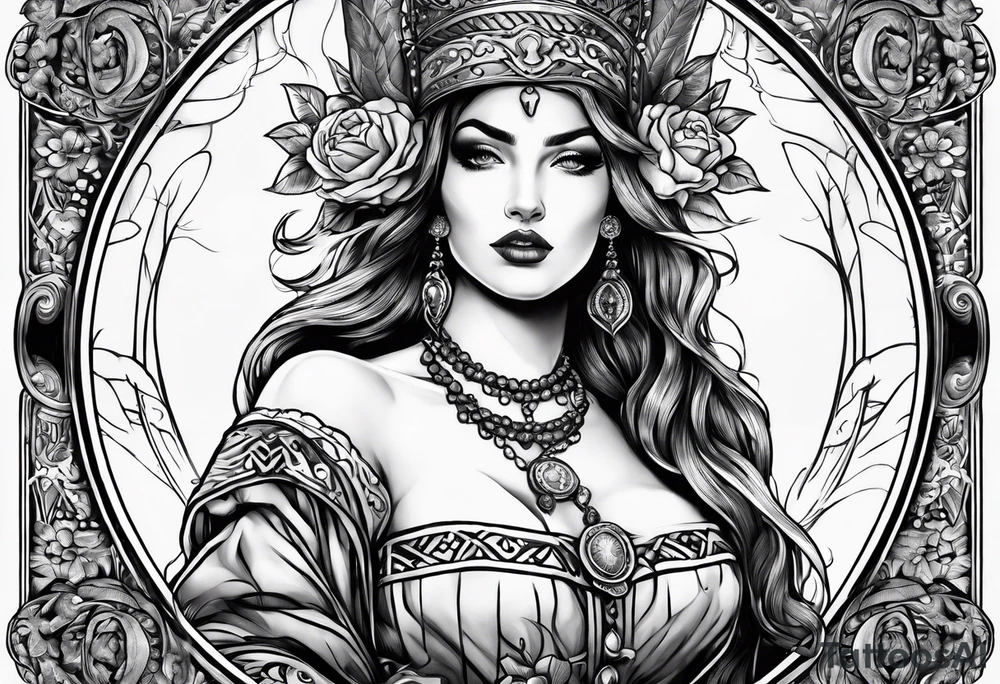 The fool tarot character as a woman tattoo idea