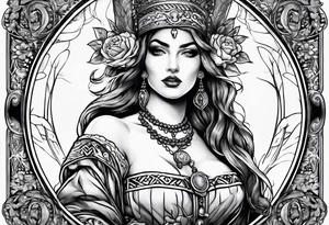 The fool tarot character as a woman tattoo idea