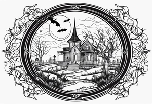 Halloween night tattoo idea