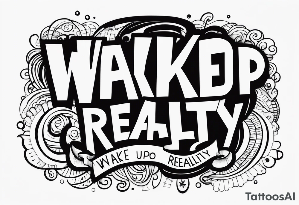 "wake up to reality tattoo idea