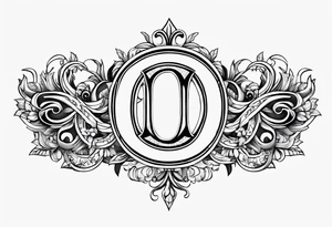 Greek Capital Letter Omega symbol black mmetal style tattoo idea