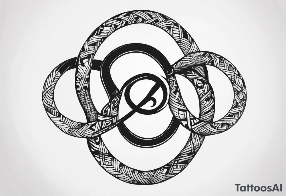 Ring neck snake forming an infinity symbol tattoo idea