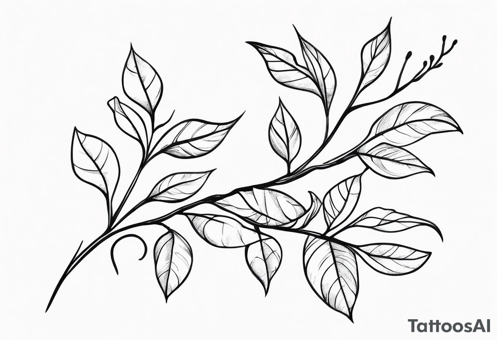 A rugged vine stem wrapping around tattoo idea