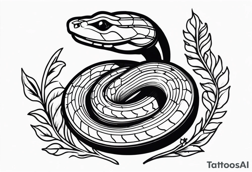 Snake in american traditional aestetics tattoo idea