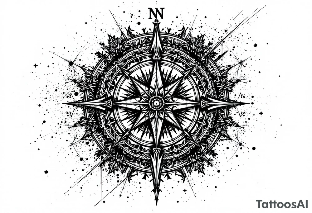 vegvisir compass tattoo tattoo idea